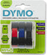 Dymo originele reliëftape | 9 mm x 3 m | wit op blauw, wit op rood, wit op zwart | zelfklevend | voor labelmakers voor reliëftape | 3 stuks | gemaakt in europa