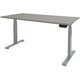 Zit-sta-bureau schaffenburg dextro plus melamine lichtgrijs, zilver