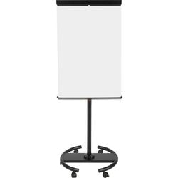 Mobiele flipchart bi-office convertible zwart aluminium