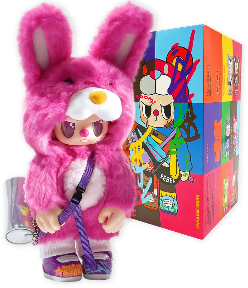 ギャラリービューアに画像をロードする, Kimmon rebel bear blind box pluche - 'find a bag' serie - verzamelfiguren
