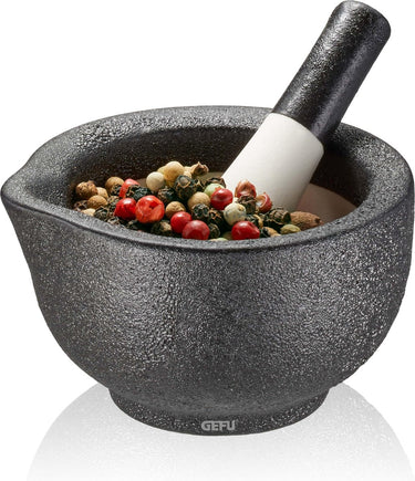 Gefu grino vijzel - porselein - ø 17 cm - inclusief stamper - kruidenvijzel