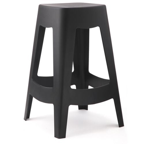 Barkruk paperflow plastic zwart
