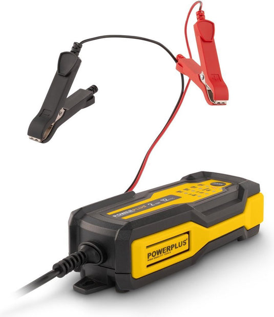 Powerplus slimme lader powx4201, 12v batterijen, 3 - 60 ah, wintermodus, acculader voor auto