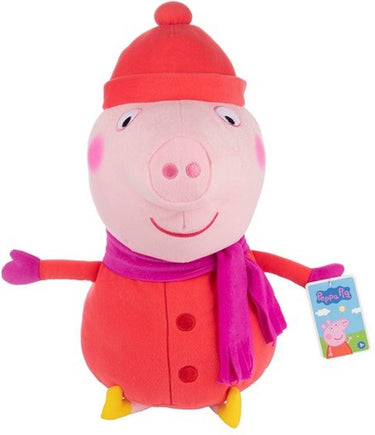 Sambro peppa pig knuffel - peppa pluche knuffel 50 cm - winter editie