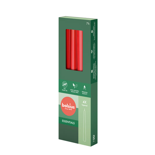 Bolsius gotische kaarsen delicate red 4x