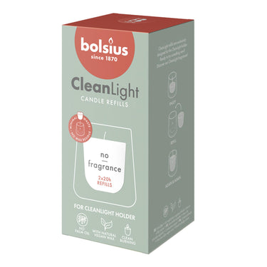 Bolsius navulling clean light zero pak a 2 stuks<br>