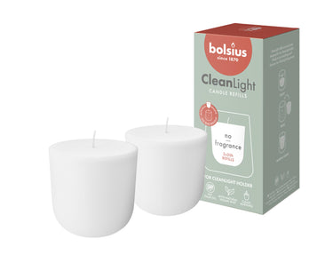 Bolsius navulling clean light zero pak a 2 stuks<br>