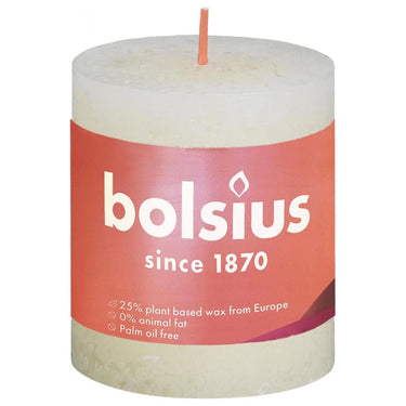 Bolsius shine collection rustiek stompkaars 80 68 soft pearl- zacht parel