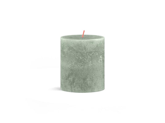 Bolsius shine collection rustiek stompkaars 80 68 jade green-jadegroen