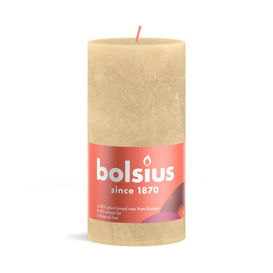 Bolsius rustiekkaars 130 68 beige