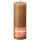 Bolsius shine collection rustiek stompkaars 190 68 spice brown- kruidig bruin