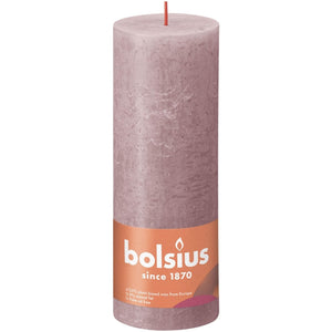 Bolsius shine collection rustiek stompkaars 190 68 ash rose- asroze
