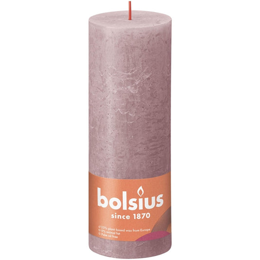 Bolsius rustiek stompkaars 190 68 rose