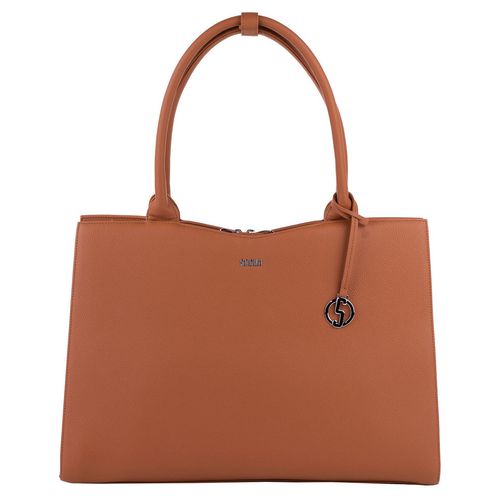 Dames laptoptas socha straight line cognac
