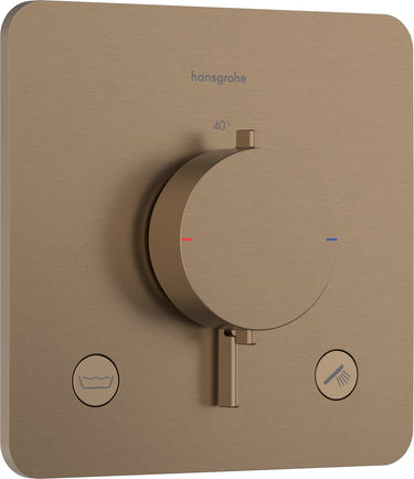 Hansgrohe ecostat comfort q - inbouwthermostaat - 2 functies - douche thermostaat - zekerheidscombinatie en1717 - brushed bronze