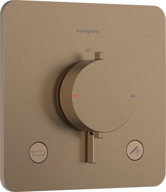 Hansgrohe ecostat comfort q - inbouwthermostaat - 2 functies - douche thermostaat - zekerheidscombinatie en1717 - brushed bronze