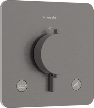 Hansgrohe ecostat comfort q - inbouwthermostaat - 2 functies - douche thermostaat - zekerheidscombinatie en1717 - brushed black chrome