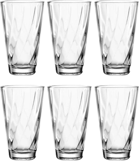 Leonardo twist longdrinkglas 300ml transparant - set 6