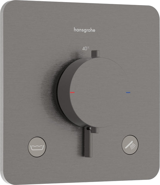 Hansgrohe ecostat comfort q - inbouwthermostaat - 2 functies - douche thermostaat - zekerheidscombinatie en1717 - brushed black chrome