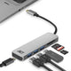Usb-c hub card reader act ac7050 zwart, grijs 0,15 m