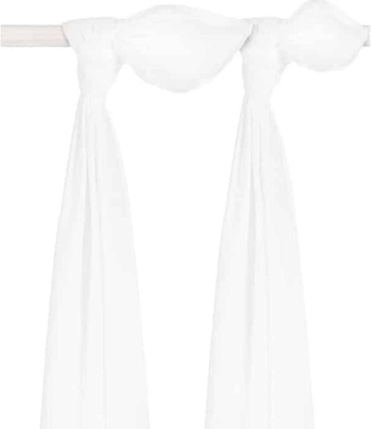 Jollein hydrofiel multidoek basic 115x115cm - white - 2 stuks