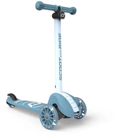 Scoot ride highwaykick 3s - kinderstep - led-wielen, 3 wielen en 2-voudige besturing - 3+ jaar (96-130 cm), max 50 kg - pu wielen 120 80 mm, steel