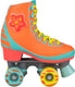 Nijdam rolschaatsen - led star zebra - fluororanje - maat 33 34