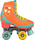 Nijdam rolschaatsen - led star zebra - fluororanje - maat 37 38