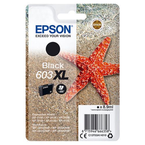 Inktcartridge epson 603xl origineel c13t03a14010 zwart