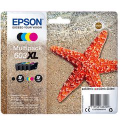 Inktcartridge epson 603xl origineel c13t03a64010 zwart 3 keuren 4 stuks