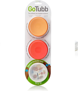 Human gear gotubb 3-pack medium opbergdoosjes clear red orange