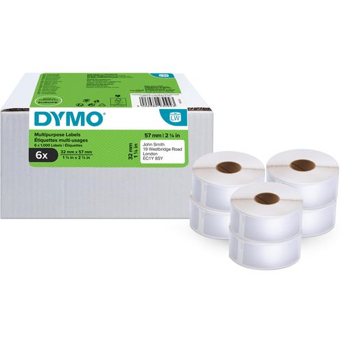 Multifunctionele etiketten dymo wit