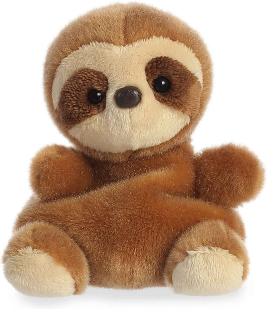 Aurora palm pals - leniwige knuffel - 12 cm - bruin - voor kinderen