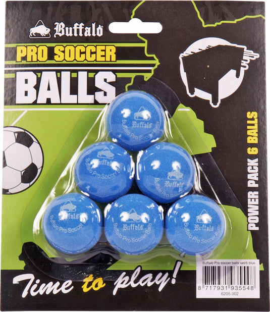 Buffalo pro tafelvoetbal balletjes set 6pcs blue