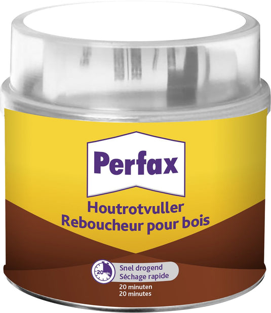 Perfax houtrotvuller 1000g can | hout restoratie vulmiddel | houtrotvuller voor binnenhuis projecten | rotvuller restoratie.