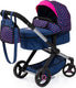 Bayer design combi dolls pram xeo - 72 x 38 x 65 cm - poppenwagen - blauw en roze