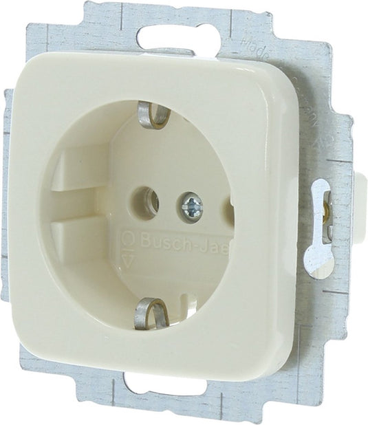 Busch-jaeger relfex contactdoos inbouw 1-voudig randaarde polarwit 66.001.42