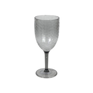 Glas wijn kunststof transparant grijs ø8x19,6cm | 6 stuks