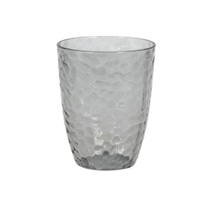 Glas kunststof transparant grijs ø8,5x11cm | 6 stuks
