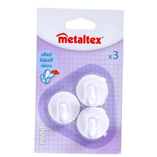 ギャラリービューアに画像をロードする, Metaltex plakhaken 3 stuks wit
