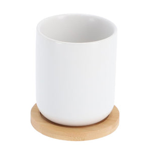Bredemeijer theemok umea 200ml wit en onderzetter set 2