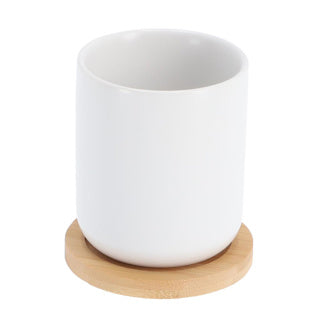 Load image into Gallery viewer, Bredemeijer theemok umea 200ml wit en onderzetter set 2
