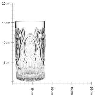 No brand tumbler acrylic clear 8.2x8.2x15.2cm | 2 stuks
