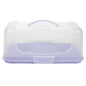 Taartplateau met deksel kunststof rh 34x19cm | 2 stuks