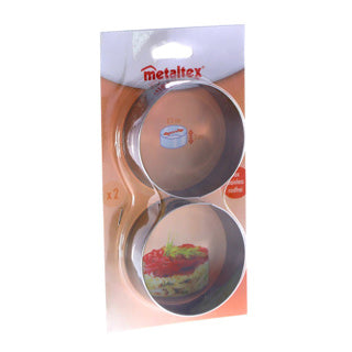 Metaltex bakringen 8.5x3.2 cm 2 stuks rvs