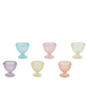 Eierdop glas 6 assorti | 12 stuks
