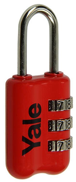 Afbeelding laden in galerijviewer, Yale 1018570 - bagage-cijferhangslot rood yp2 23 128 1r 23mm | 6 stuks
