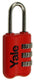 Yale 1018570 - bagage-cijferhangslot rood yp2 23 128 1r 23mm | 6 stuks
