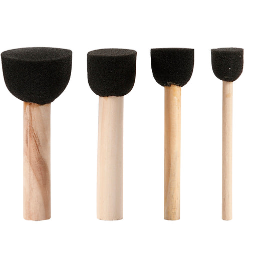 Creativ company foam tamponeerstokjes, d 13+20+25+35 mm, 4 stuk 1 doos