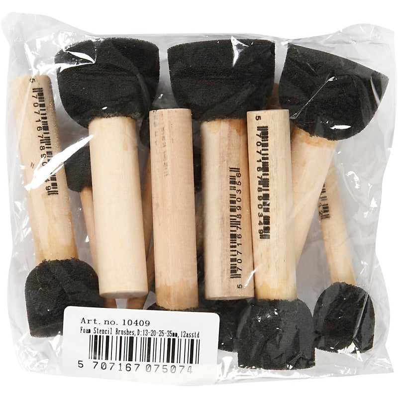 Load image into Gallery viewer, Https: www.cchobby.nl foam-tamponeerstokjes-l-9-10-cm-d-13-20-25-35-mm-12-stuk-1-doos
